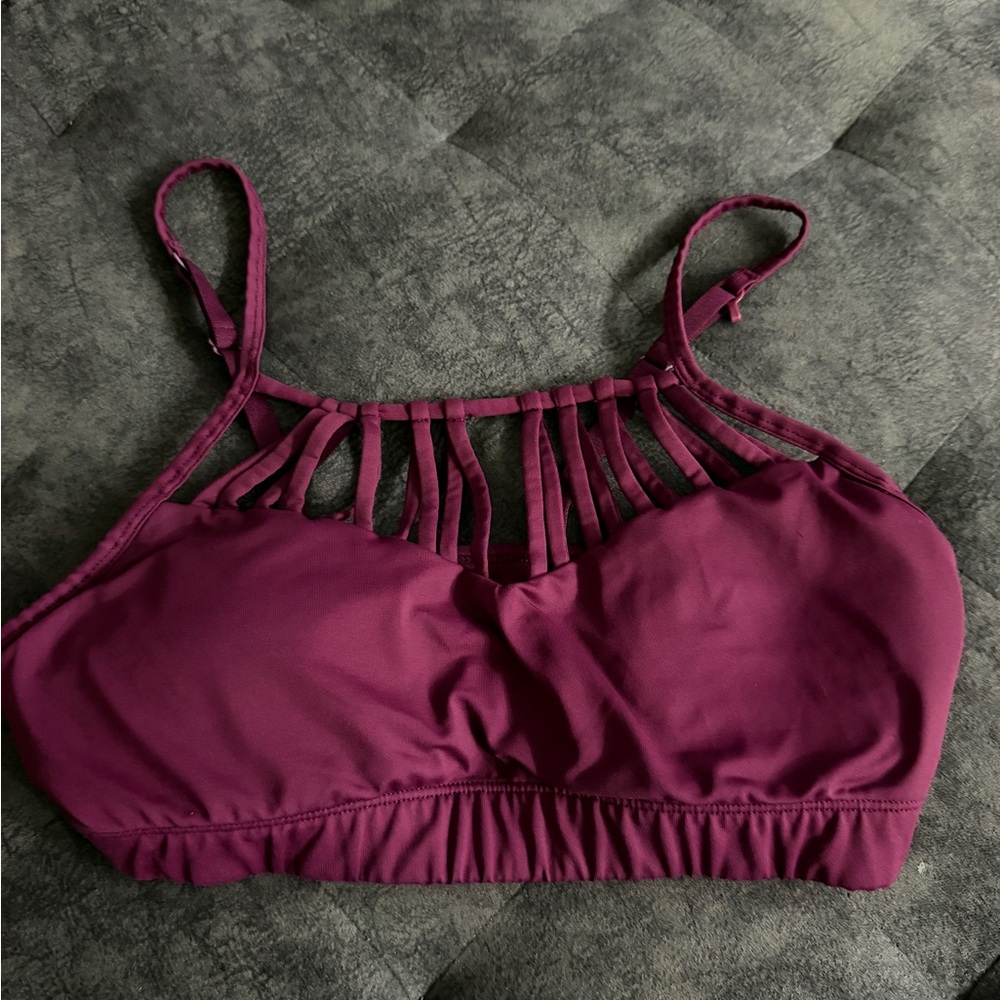 Forever 21 Plum Strappy Sports Bra | Adjustable Straps | Athleisure